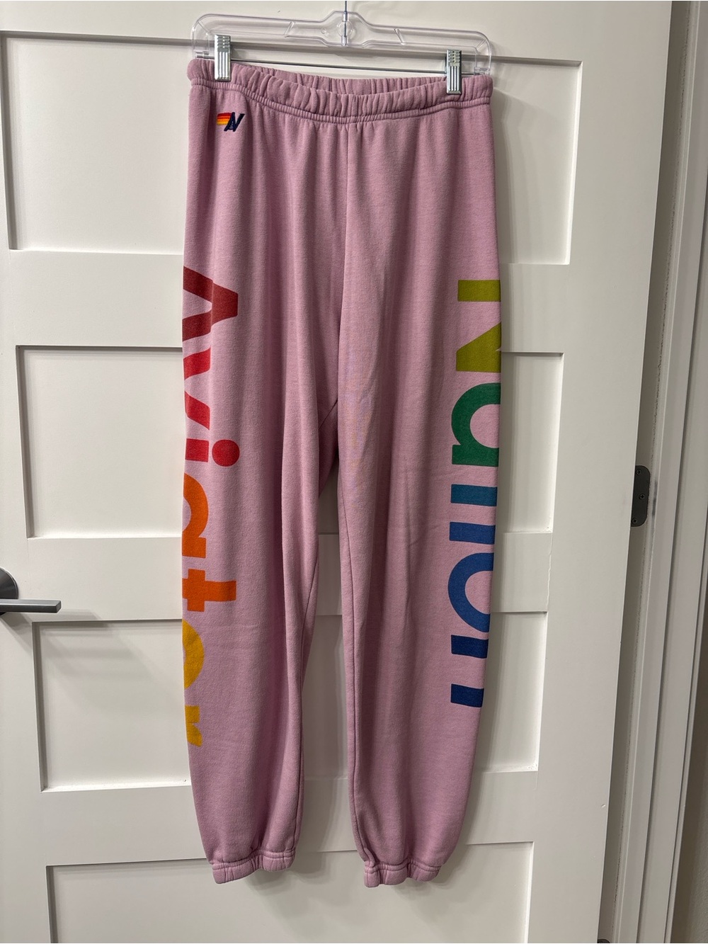 Aviator Nation Pink Rainbow Comfy California Joggers